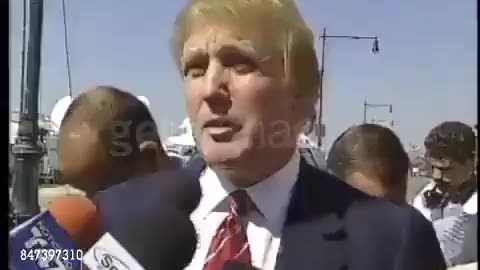 Trump right after the planes hit the twin towers