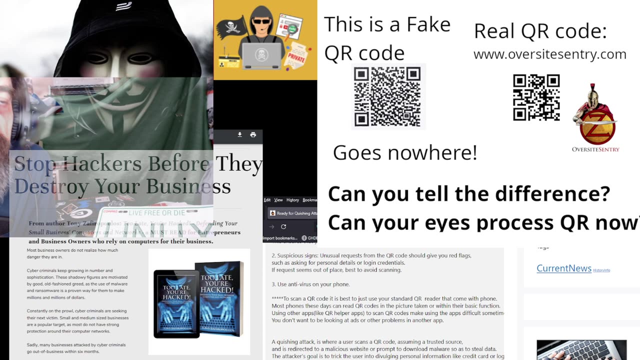 Quishing attacks using QR codes