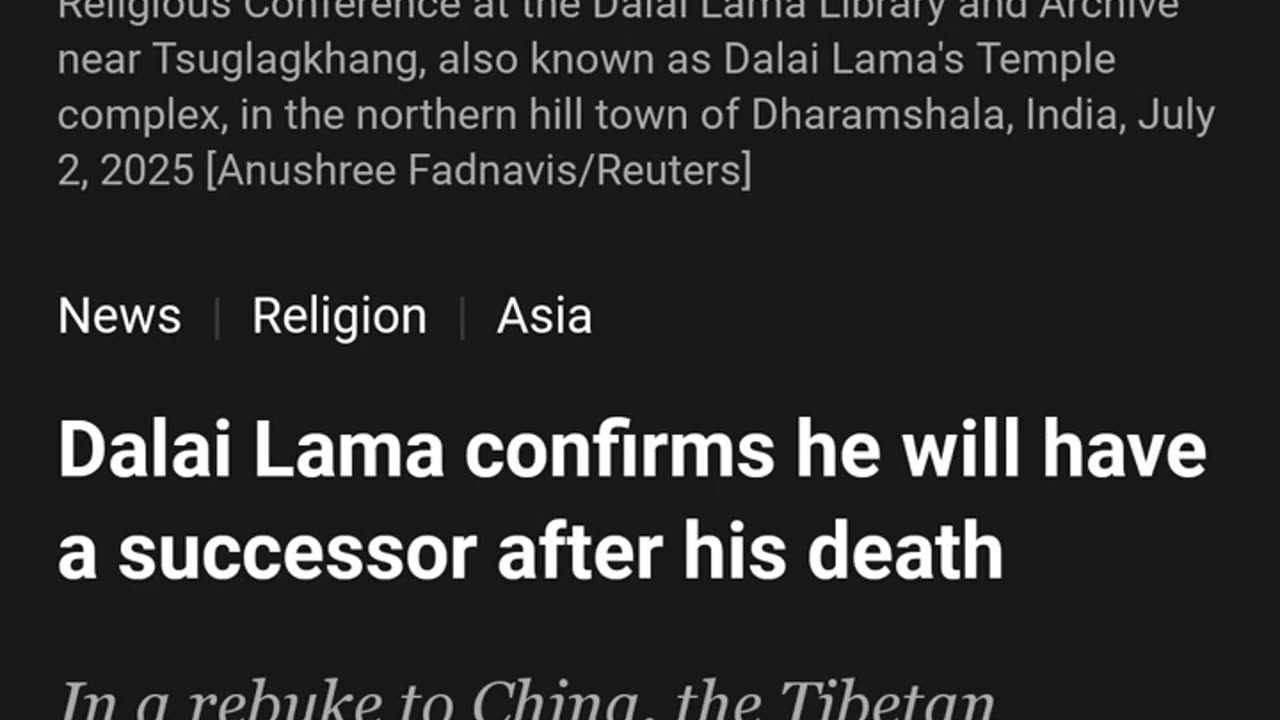 Dalai Lama will be Reincarnated, and China can suck it!