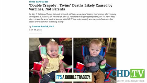 🚨Twin toddlers DIE a week after receiving three vaccines…