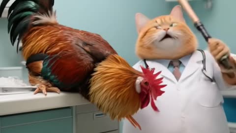 Orange cat I ate a free chicken leg today- 1440p