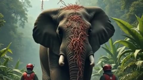 Elephant attack by worms