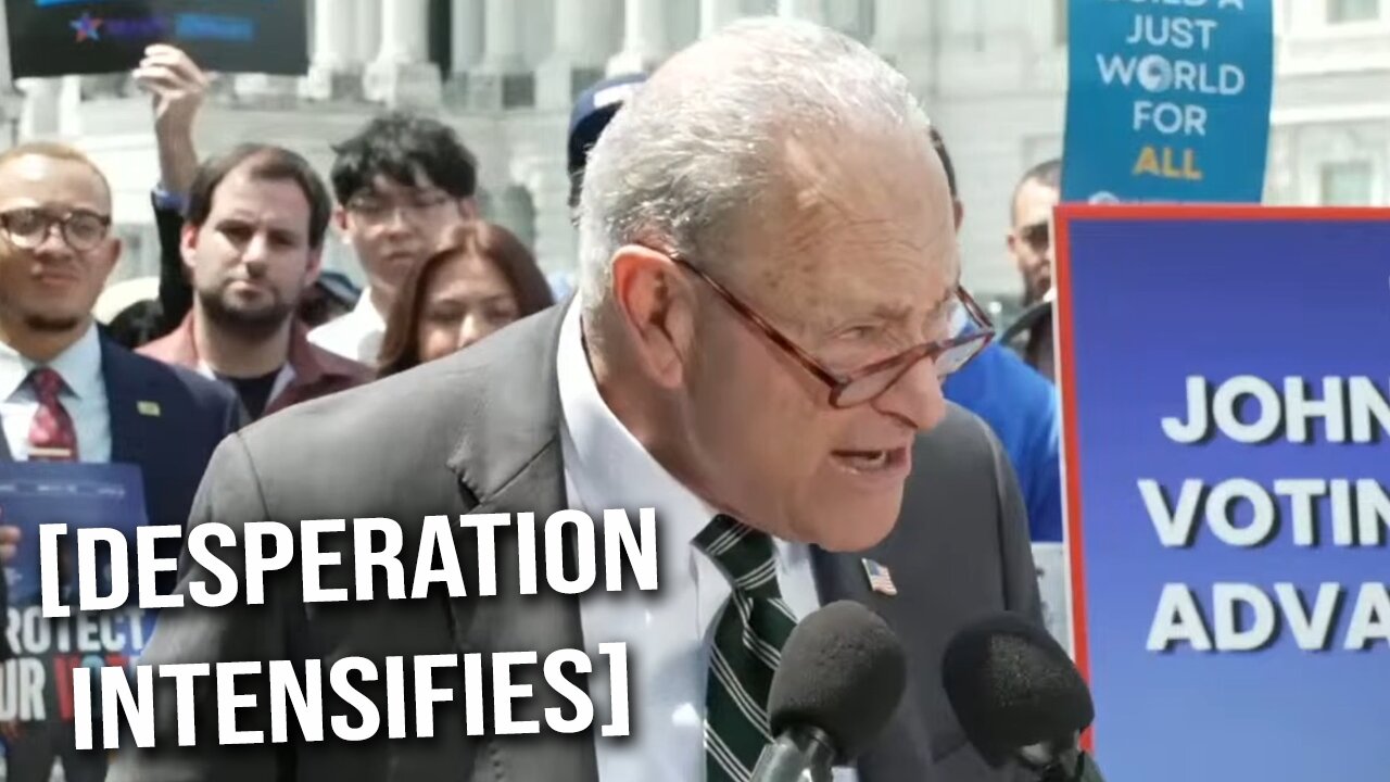Schumer spits COMPLETE BULLSH*T while the sheep in the back nod in agreement