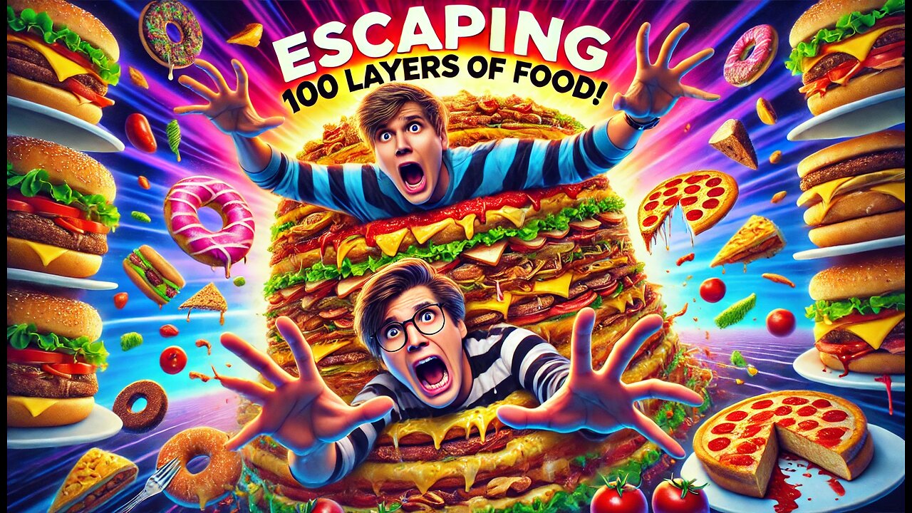 Can We ESCAPE 100 Layers of FOOD?! 🚨 INSANE Challenge with Matt Stonie!
