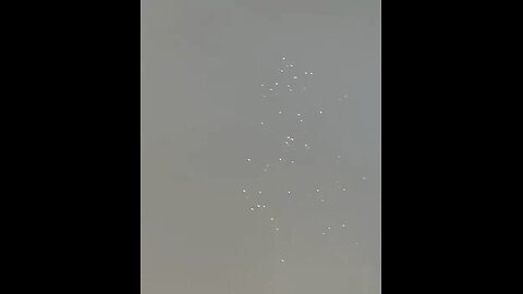 Multiple objects seen in sky