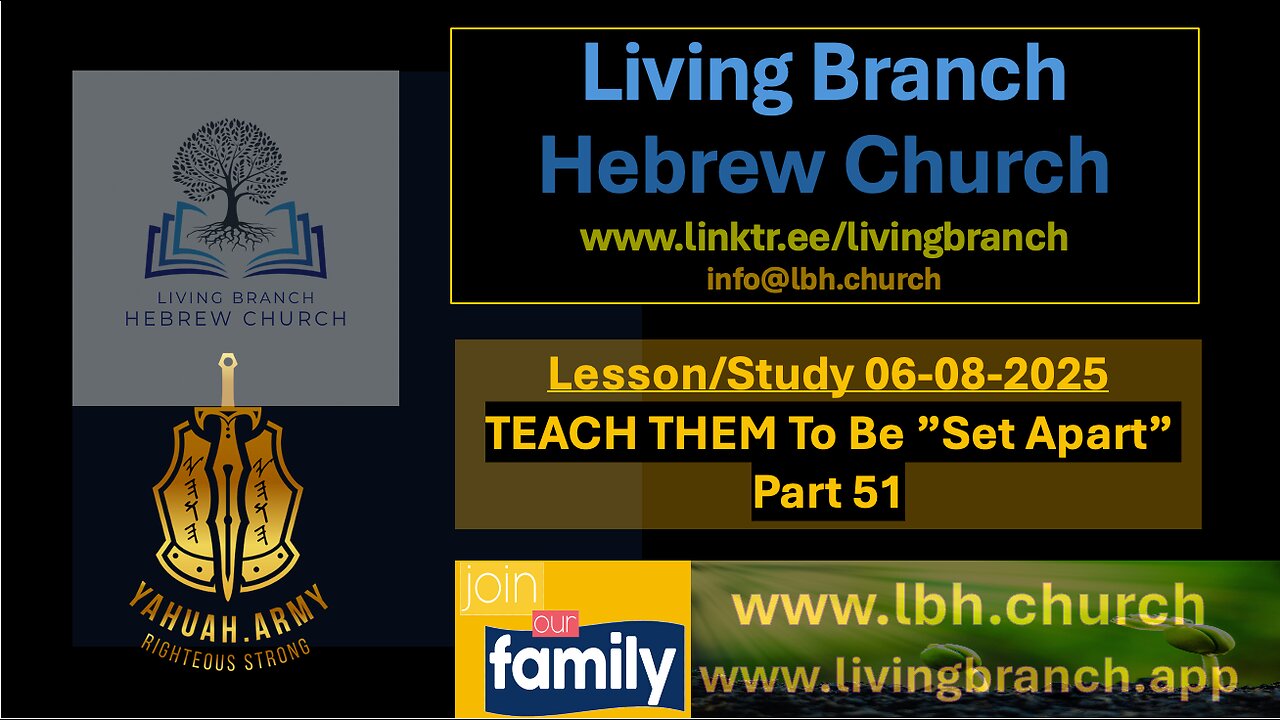 06-08-2025 TEACH THEM To Be Set Apart Part 51 The Hate Test Part 4