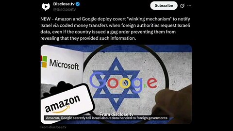 Amazon and Google Deploy A Covert "winking mechanism" To Warn Israel About Foreign Investigations
