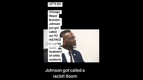 Mayor of Chicago Brandon Johnson is asked why he is a racist to his face.