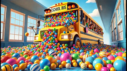 FILLING A SCHOOL BUS WITH 500,000 BALL PIT BALLS! 😱🚌🌈