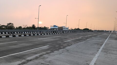 Beautiful sunset view on road...