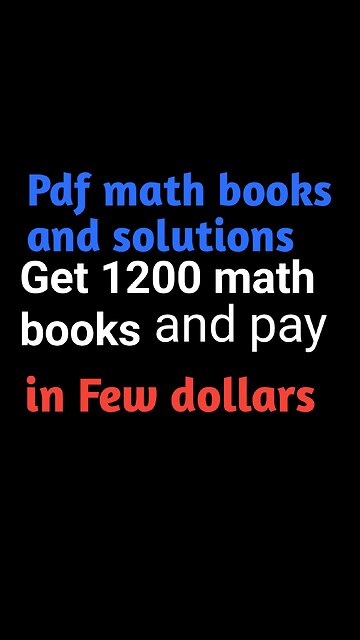 Get each mathematics book in just 2$