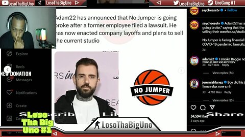 Adam 22 makes claim that No Jumper is Broke!