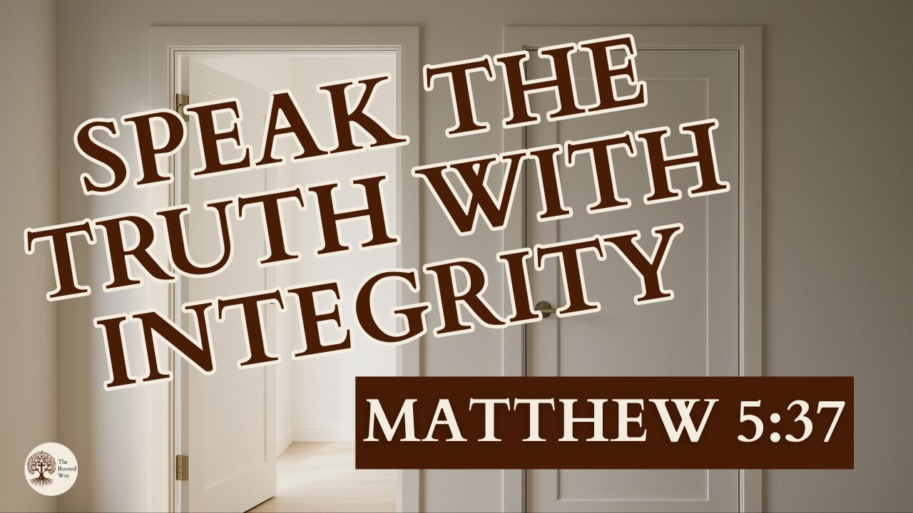 Speak the Truth with Integrity Matthew 5:37