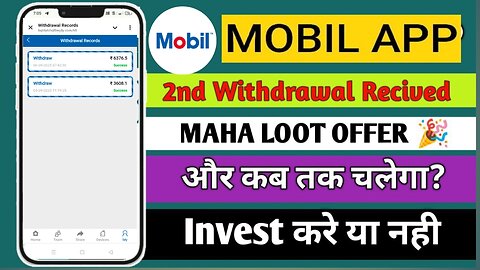 Mobil Earning App Real Or Fake Mobil New Earning App Thermos Kab Tak Chalega ||