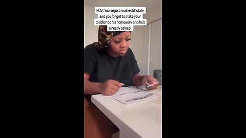 Mom has to do her childs homework