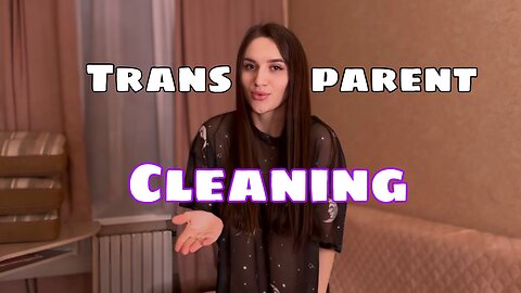 [4K] TRANSPARENT Cleaning | HOW TO make the bed in TRANSPARENT Dress | Clean with Shy Lily