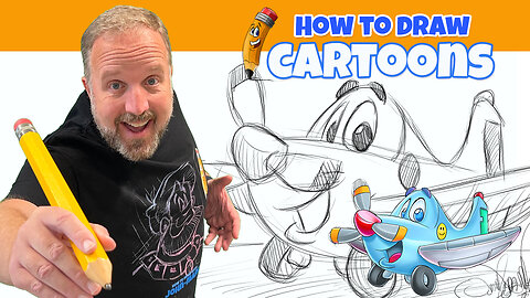 How to Draw a Simple Cartoon Airplane