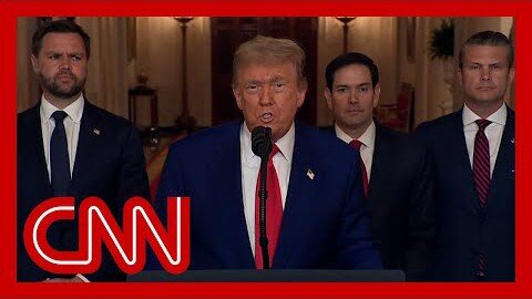 Donald Trump addressed the nation from White House after US strikes on three nuclear sites in Iran.