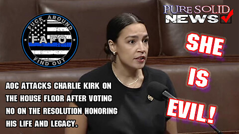 AOC once again showing her EVIL! But it's not enough as resolution honoring Charlie Kirk passes!