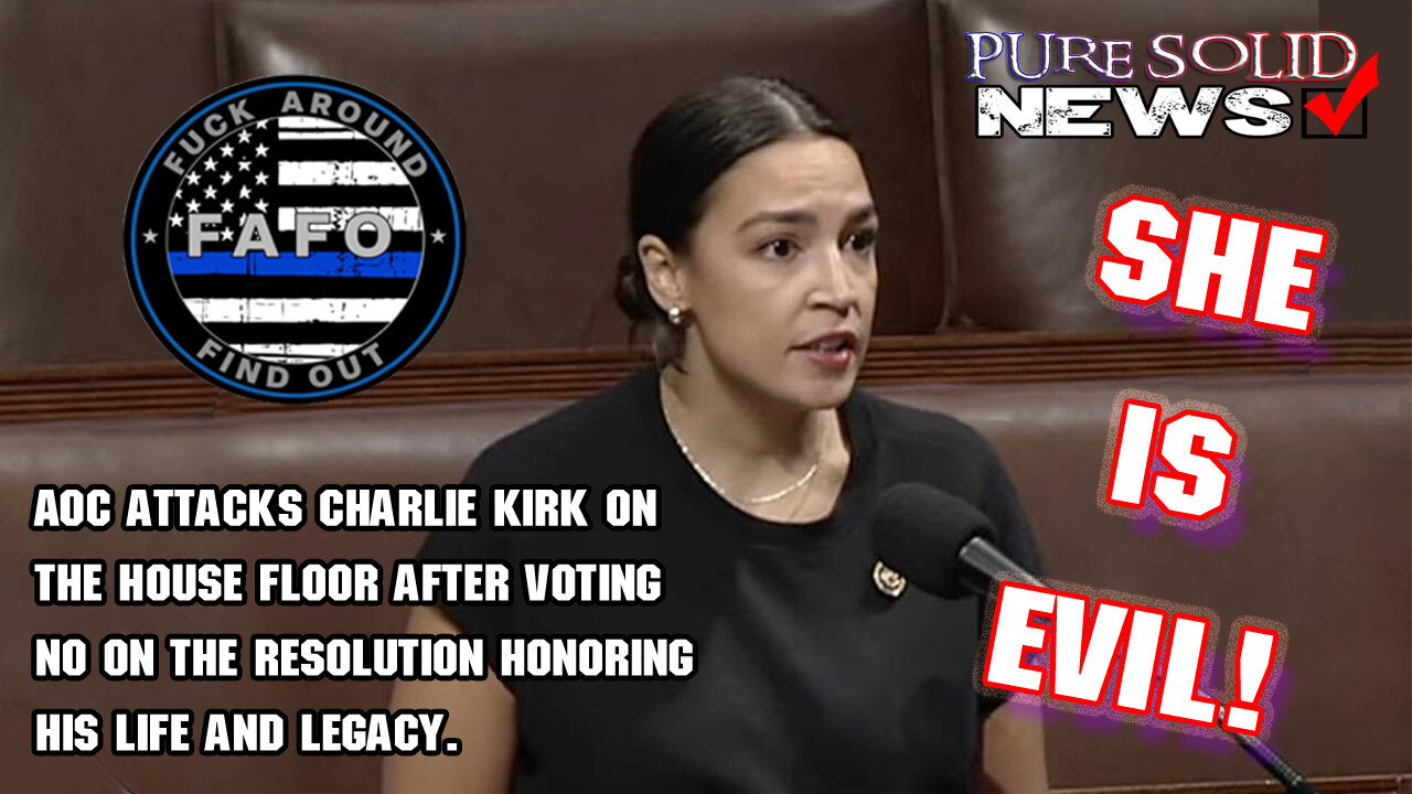 AOC once again showing her EVIL! But it's not enough as resolution honoring Charlie Kirk passes!