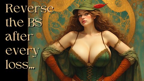 Baccarat - 20 units, 74 min., 51.7% HR, 81 unit drawdown, level 11, reversing the BS after a loss