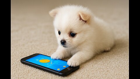 Tiny White Pup Goes Wild! Fluffy Mischief in Full Motion
