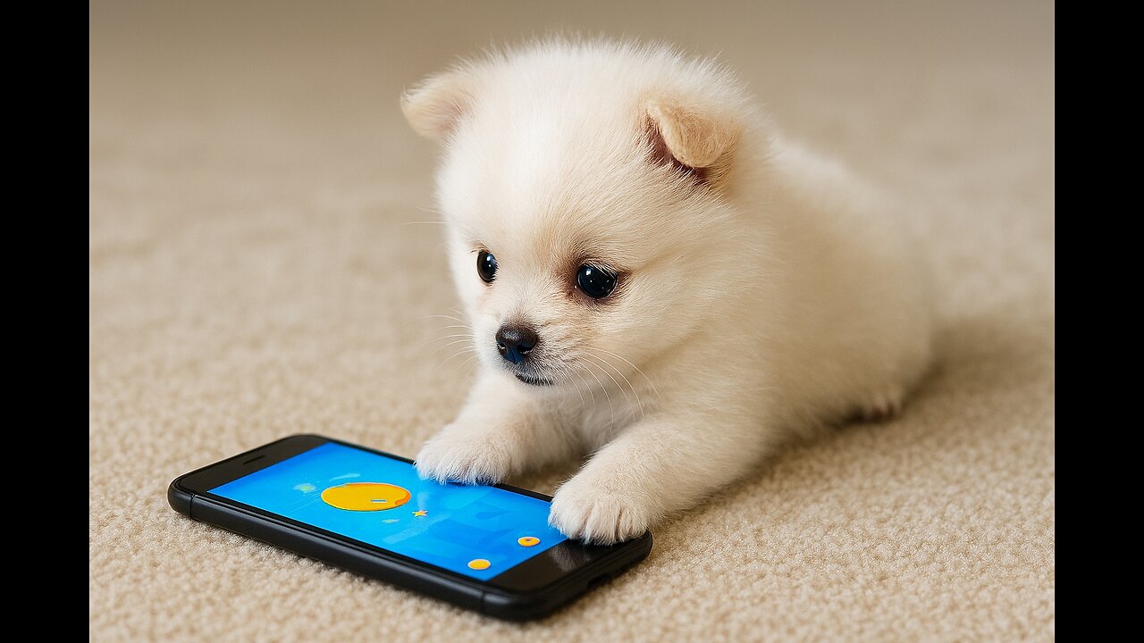 Tiny White Pup Goes Wild! Fluffy Mischief in Full Motion