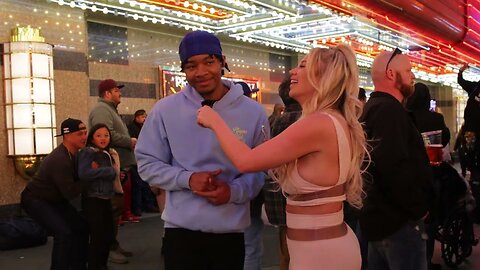 STELLA INTERVIEWS AND LETS STRANGERS KISS AND SLAP HER 😜