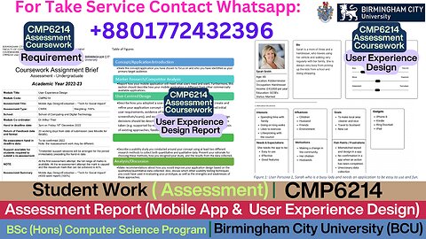 Student Work (Assessment) | CMP6214 Assessment Report- UX Design Report | Birmingham City University