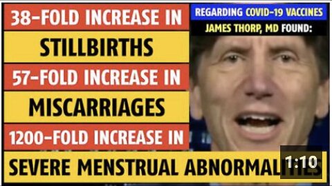 James Thorp MD Claims COVID Vaccines Cause Increased Rates of Stillbirths , Miscarriages