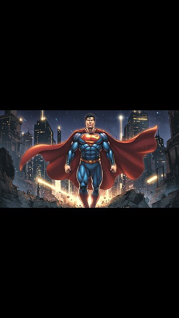 Epic Superhero Showdown: Superman vs Alien Foe | Anime Style Battle