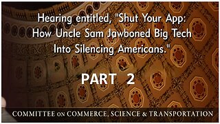 Senate Cmte Hearing: "Part II of Shut Your App, The Silencing of Us" 10.29.25