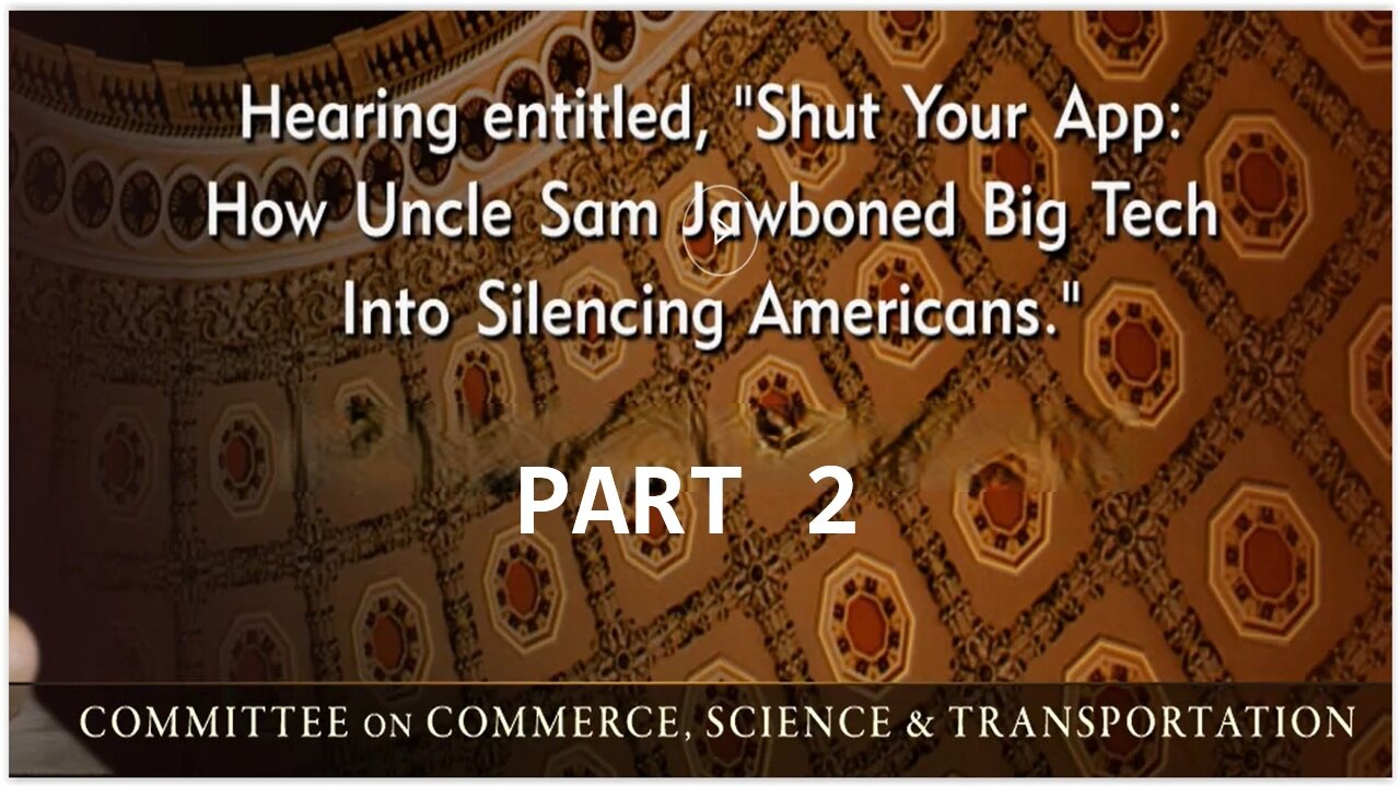 Senate Cmte Hearing: "Part II of Shut Your App, The Silencing of Us" 10.29.25