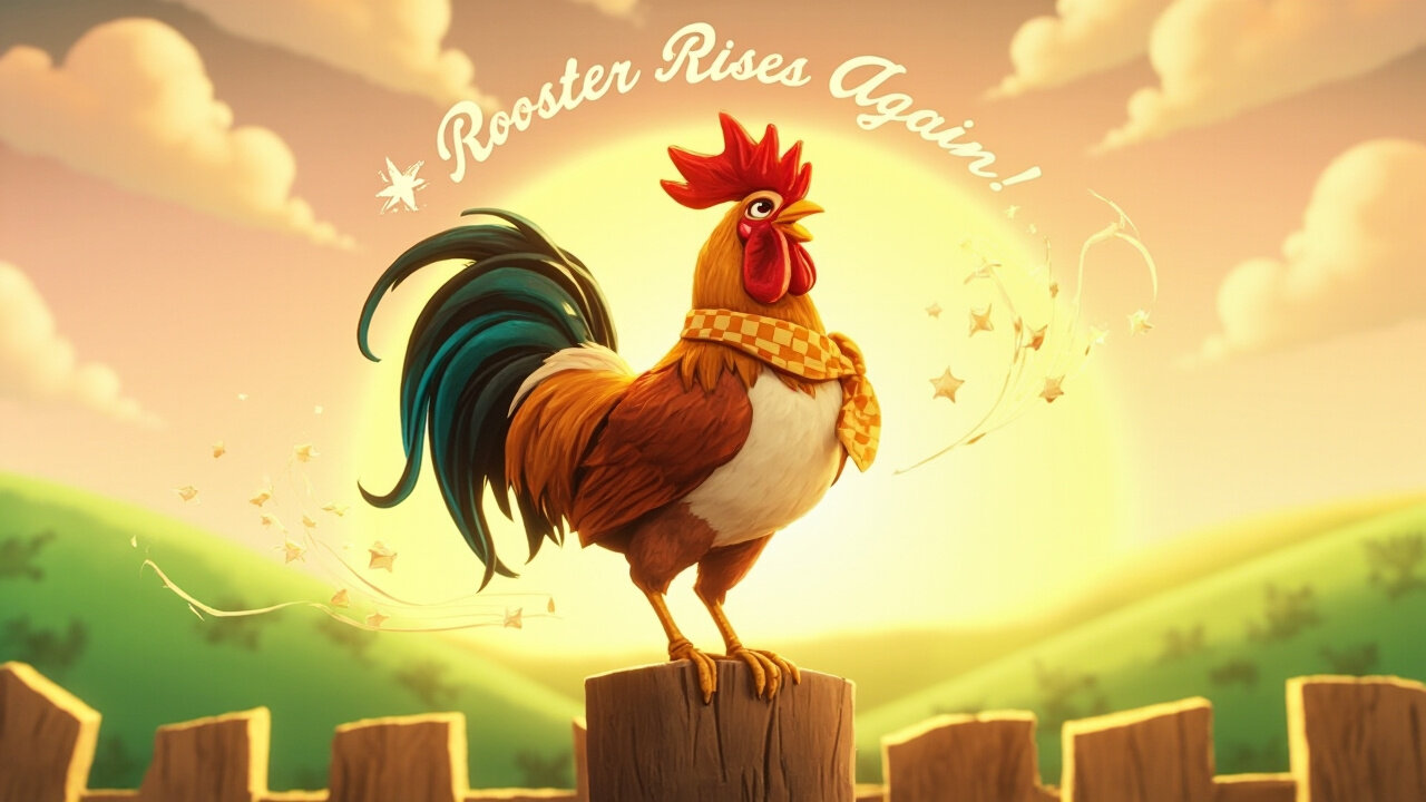 Rooster Rises Again 🐓🌞 | Comeback Song for Kids | PopSoar Official Music Video