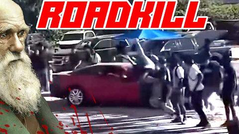 Idiot Doing Burnouts Plows Through Crowd of Equally Dumb People