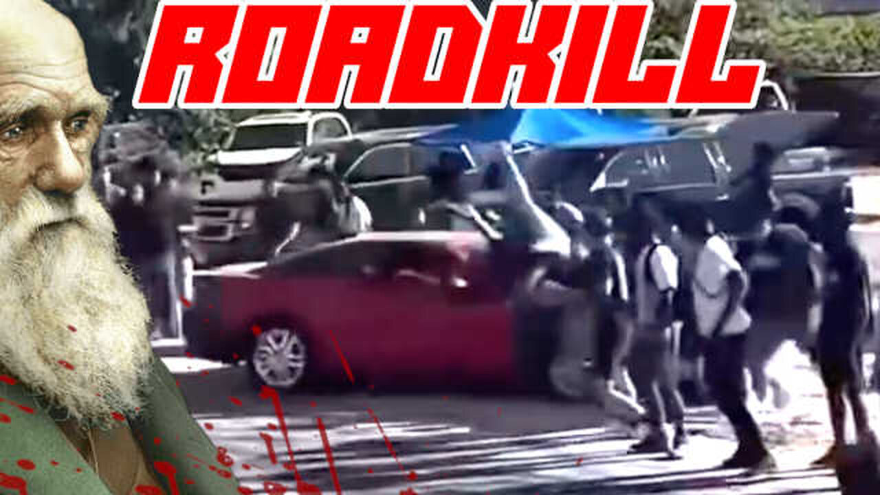 Idiot Doing Burnouts Plows Through Crowd of Equally Dumb People