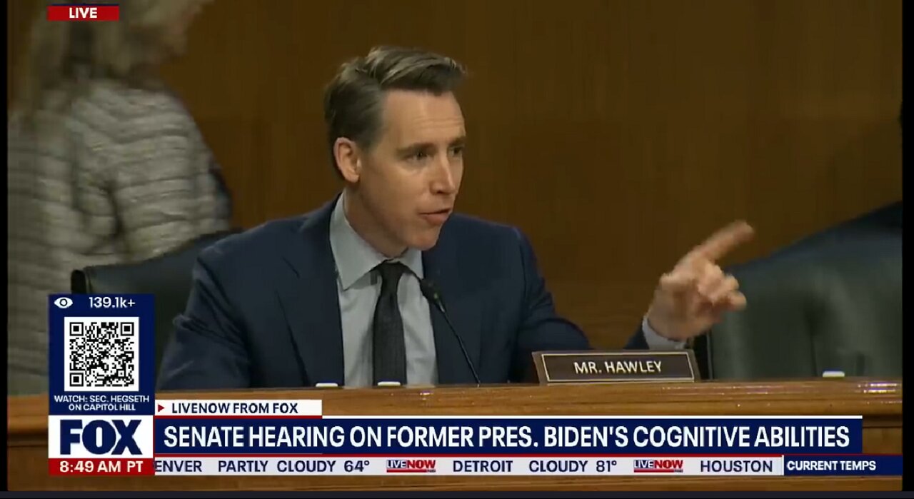 Hawley slams Dems: 'Who was really running the White House?'