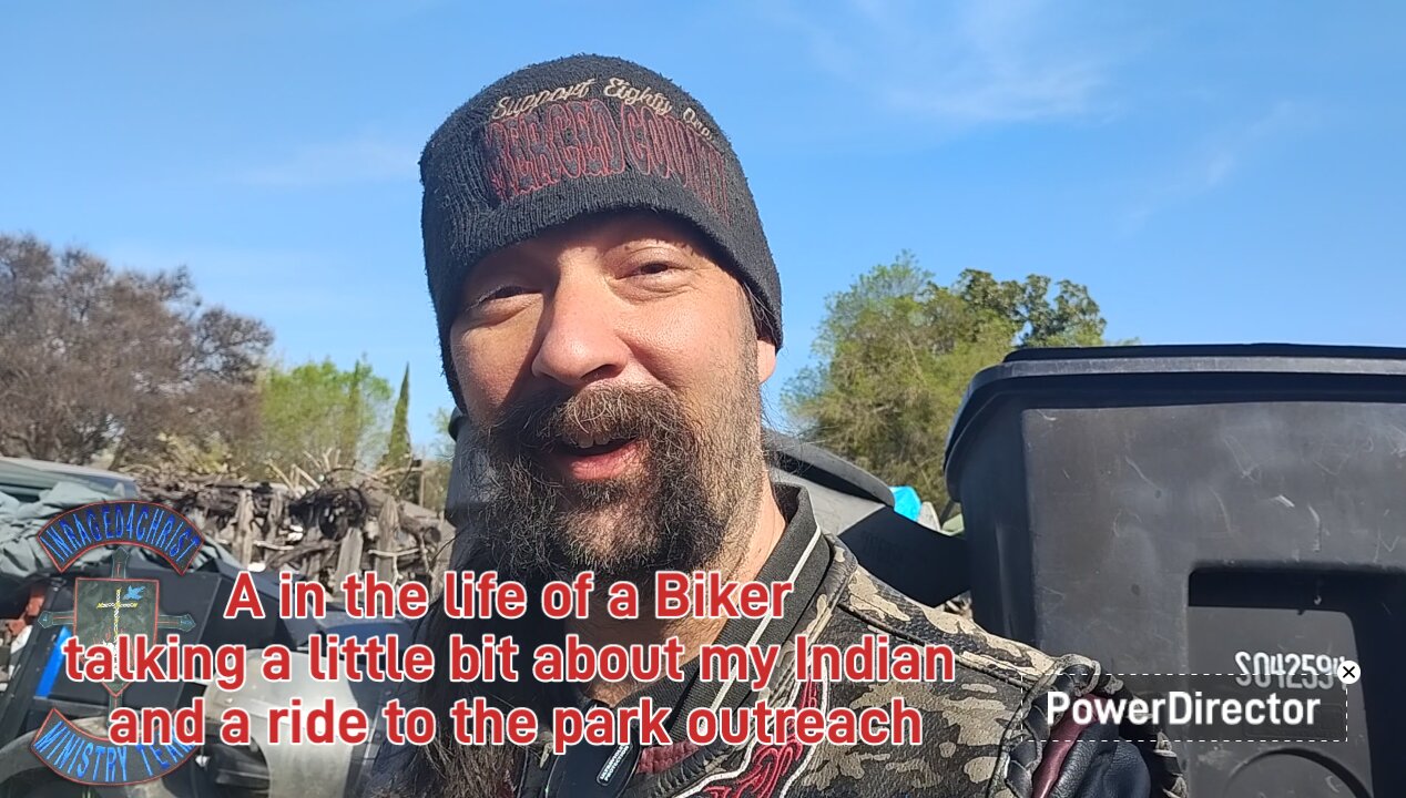 A in the life of a Biker talking a little bit about my Indian and a ride to the park outreach