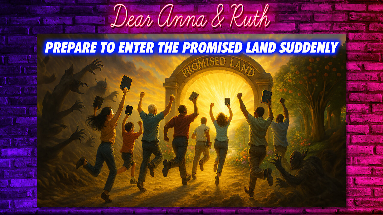 Dear Anna & Ruth: PREPARE TO ENTER THE PROMISED LAND SUDDENLY