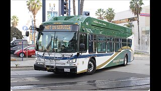 Torrance TransitNew Flyer XN40 bus in Long Beach, California.