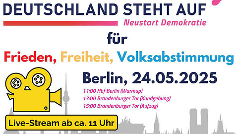 Live: Demo "Deutschland steht auf" Berlin 24.05.2025