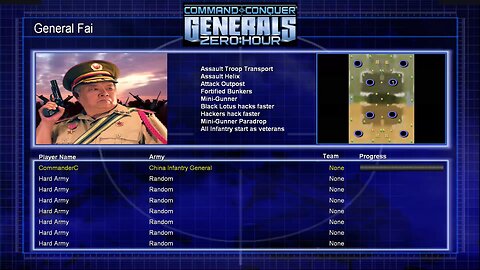 Command & Conquer: Generals Zero Hour - 1 Player vs 7 Hard AI (Random) - Part 11