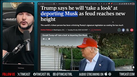 Trump Threatens To DEPORT ELON MUSK Over Big Beautiful Feud Bill, Elon NEVER Wanted EV Mandates