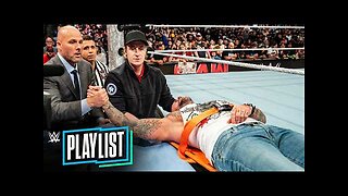 WWE Superstars on stretchers_ WWE Playlist