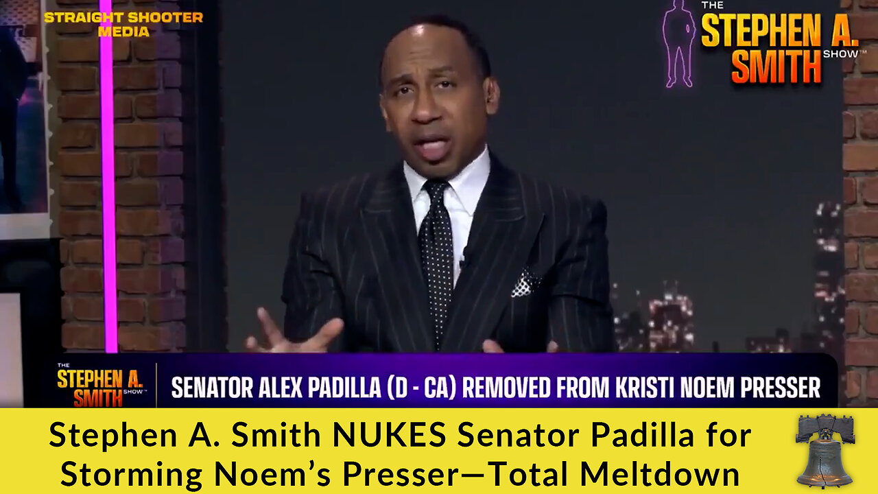 Stephen A. Smith NUKES Democrat Sen. Padilla for Storming Noem’s Presser—Total Meltdown