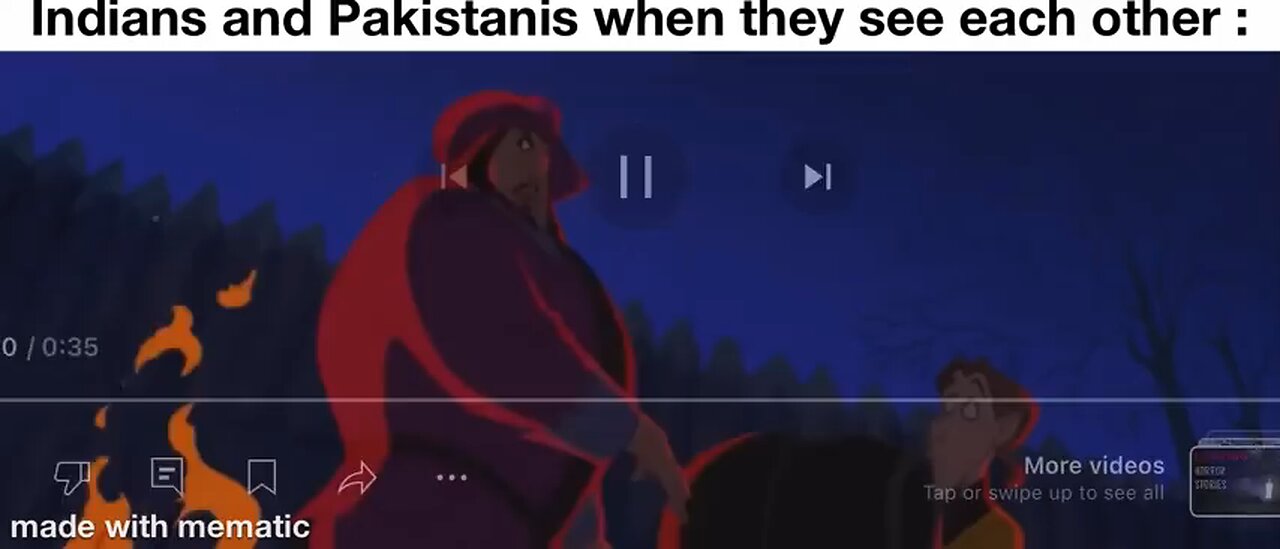 Indians and Pakistanis when they see each other