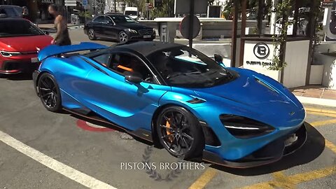 Billionaire Couple arriving in their MCLAREN 765LT MSO at Puerto Banus Marbella