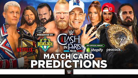 WWE Clash in Paris 2025 - Match Card Predictions