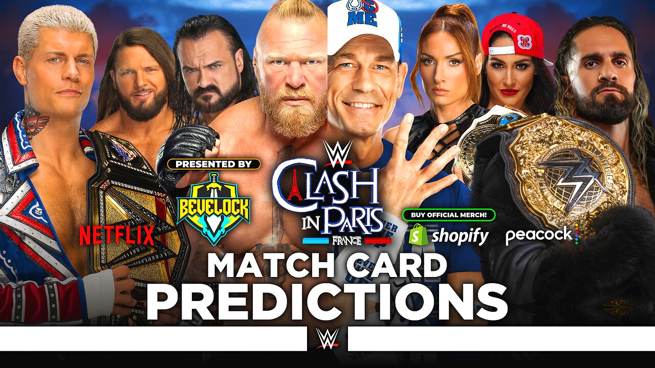 WWE Clash in Paris 2025 - Match Card Predictions