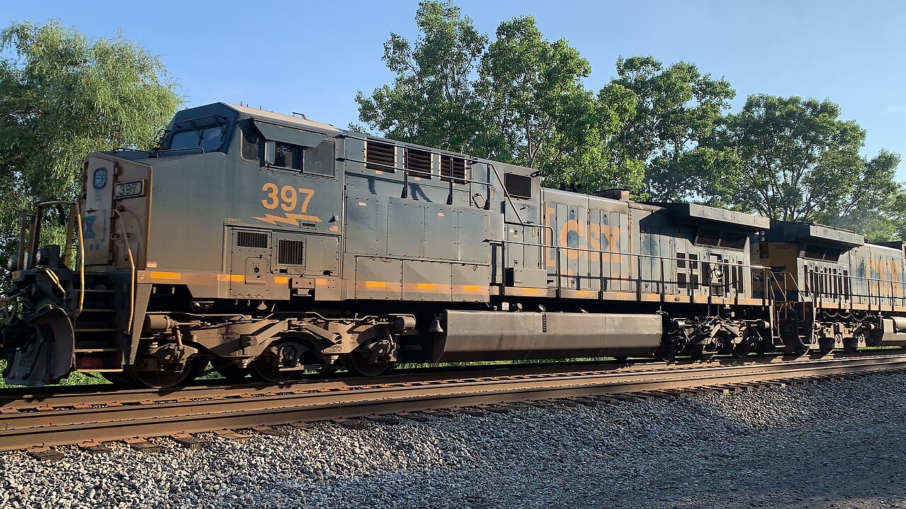 Lightning Fast CSX Train part 26 Slow Squeaky Start